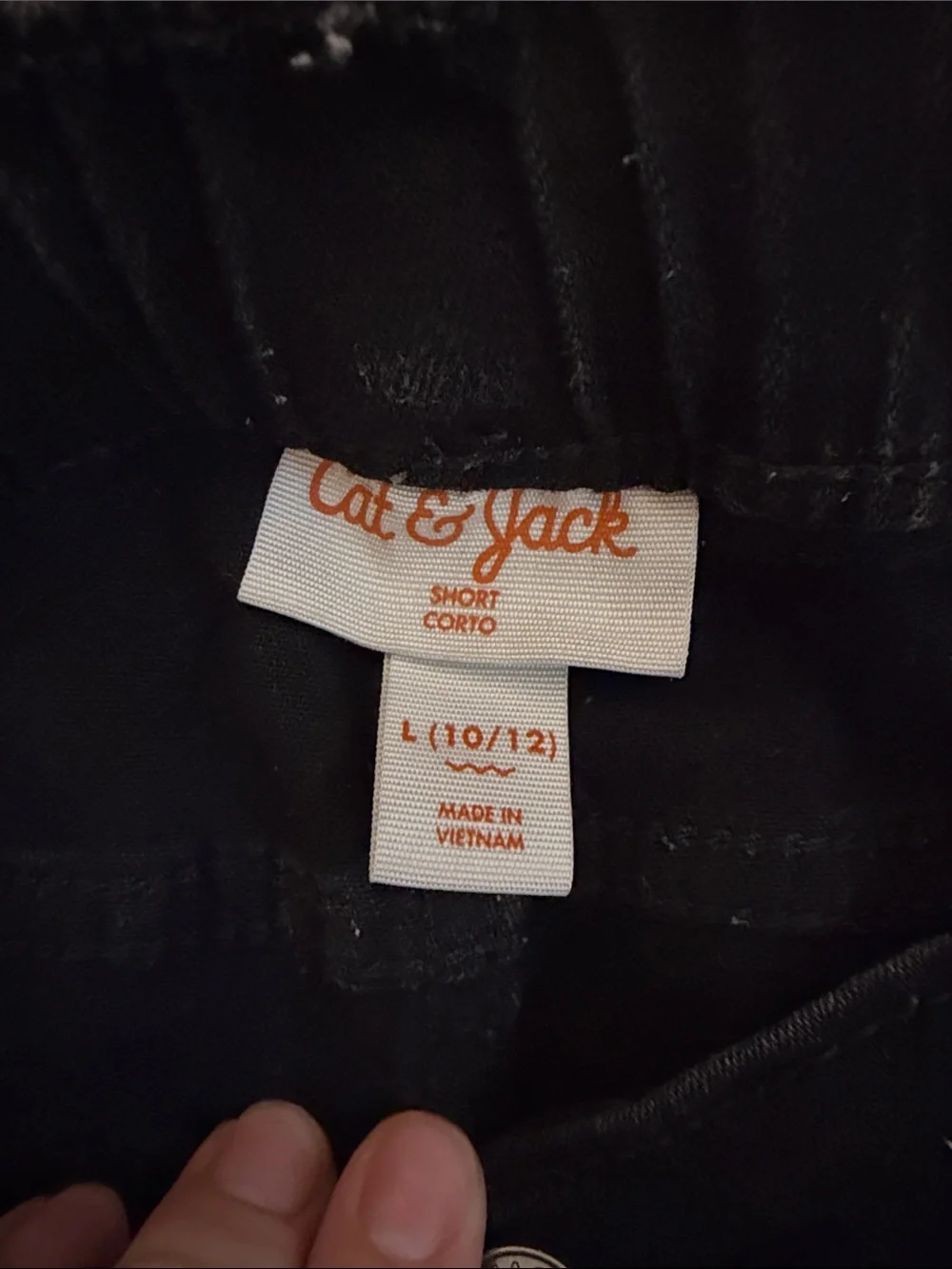 Cat & Jack Black Frayed Hem Denim Shorts